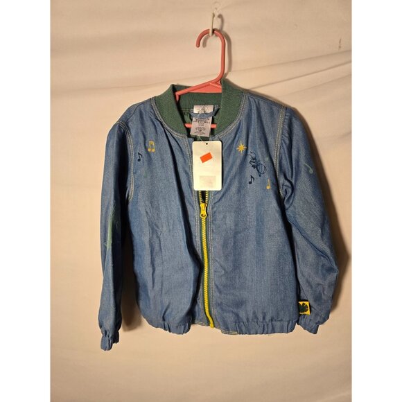 NWT New Disney Store Princess & Frog zip Jacket Girls Blue Size 4 Sweet - Picture 1 of 4